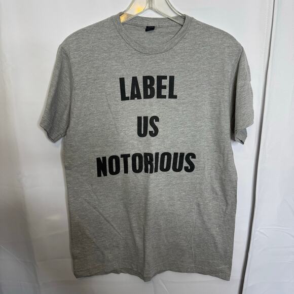 Bad Boy Entertainment Notorious BIG Tour T-Shirt Grey Label Us Notorious M - Picture 3 of 9